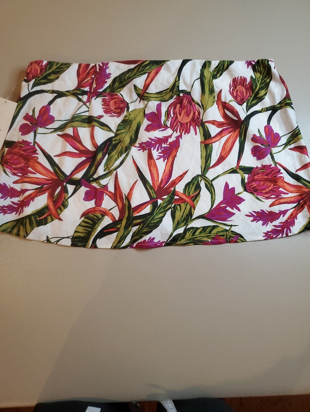 A New Day Women's Tropical Linen Mini Wrap Skirt Skort -Pink Size Large New - Picture 8 of 10